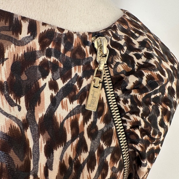 Joseph Ribkoff Leopard Print Ruched Dress - Picture 3 of 7